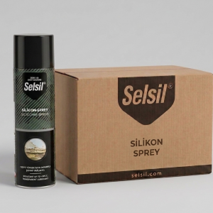 Selsil Silikon Sprey 500 ml Şeffaf Yağlayıcı Su Itici ve Ses Önleyici Bakım Spreyi 24 Adet